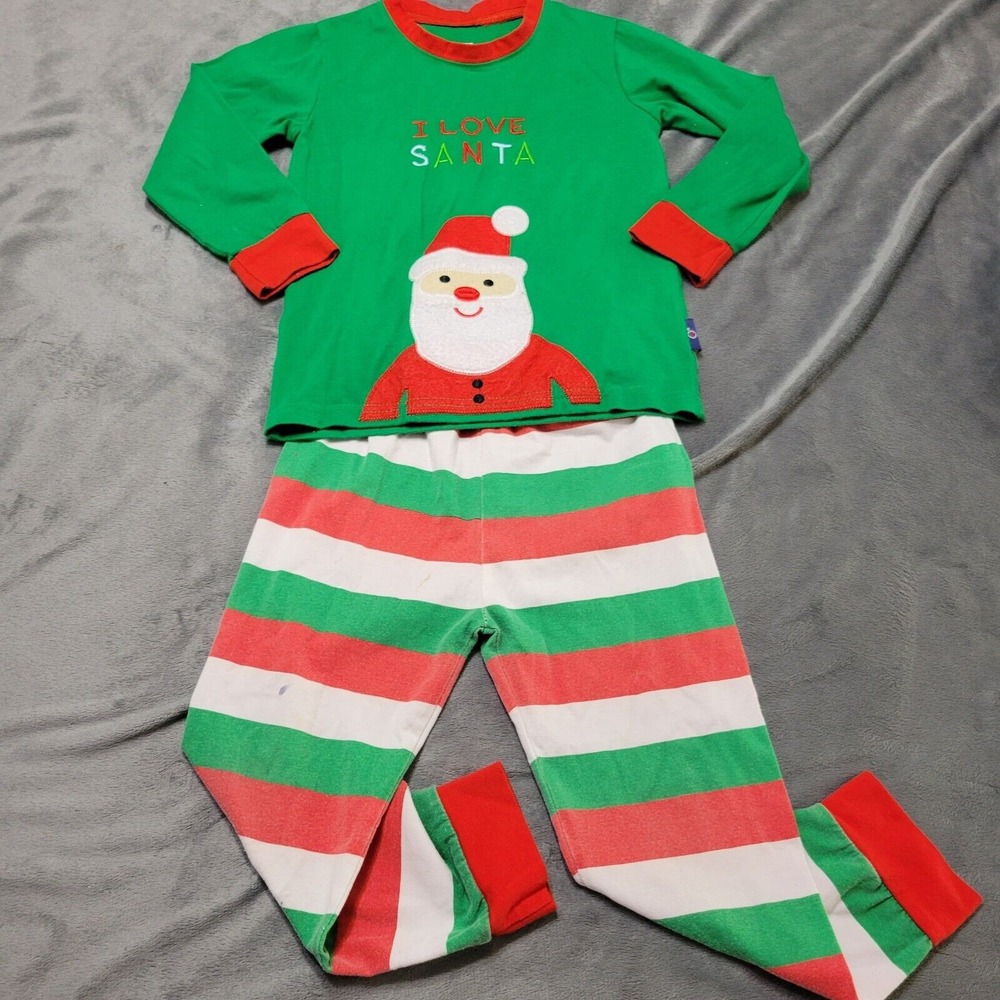 Santa Claus Just One You By Carters Boys Christmas Fleece Pajama Set Green 5T